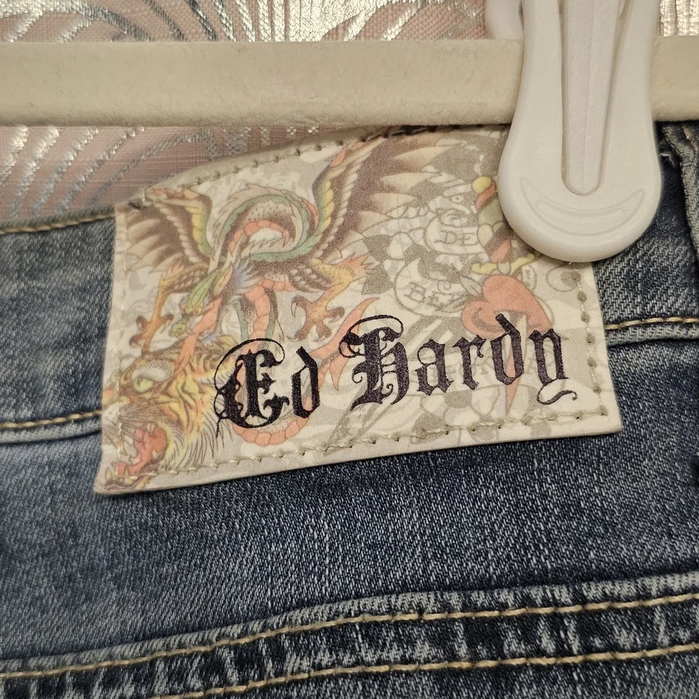 Ed Hardy Blue Jeans Size 28 - Picture 4 of 6